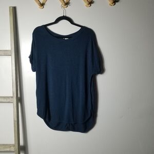 MATTY M WOMEN'S NAVY BLOUSE SIZE LARGE